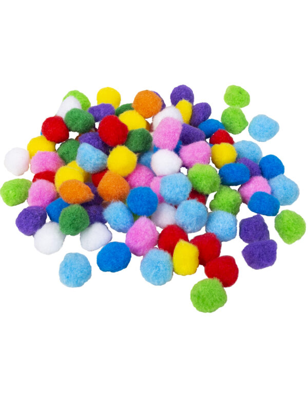 100 stk Fargerike Plysj Pompoms