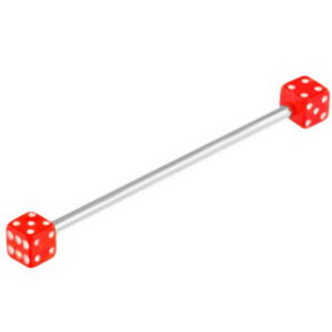 Lucky Red Dice Industrial Barbel - 1.6 x 34 mm