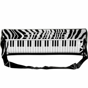 Sebramønstret Oppblåsbart Keyboard Piano - 57 cm