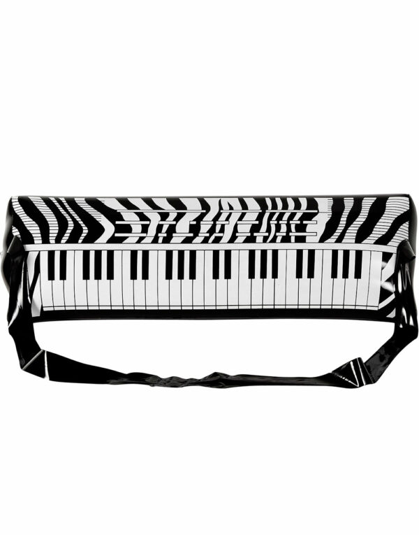 Sebramønstret Oppblåsbart Keyboard Piano - 57 cm