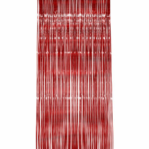Rød Shimmer Dørforheng 244x91 cm