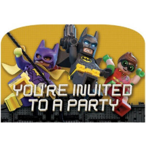 8 stk Invitasjoner - Lego Batman