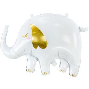 Hvit Elefant - Folieballong 61x46 cm