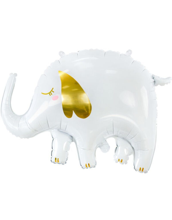 Hvit Elefant - Folieballong 61x46 cm