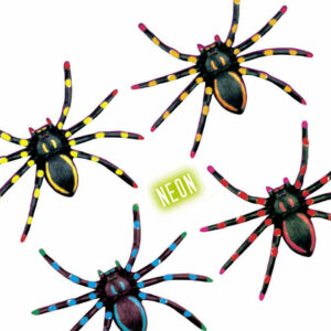 4 stk Edderkopper - Dekorasjon 7 cm