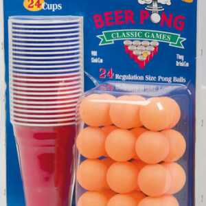 Beer Pong - med 24 Glass og Baller