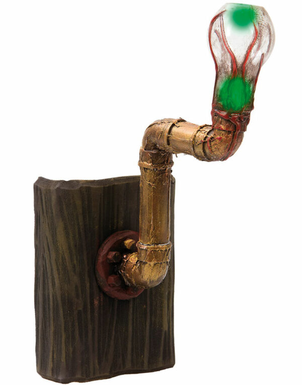 Skummel Pipe-Lampe med Lys - 33 cm Veggdekorasjon