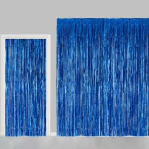 Blått Shimmer Dørforheng 240x100 cm