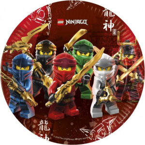 8 stk Papptallerkener 23 cm - Lego Ninjago