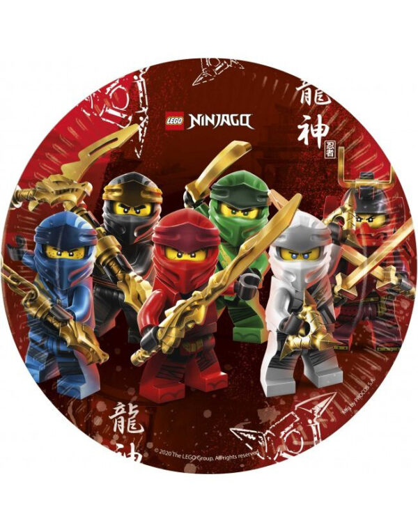 8 stk Papptallerkener 23 cm - Lego Ninjago