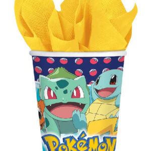 8 stk Pappkrus 250 ml - Pokémon Fest