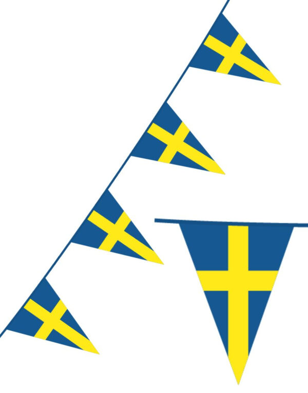 Svensk Flagg Vimpelbanner på 10 Meter