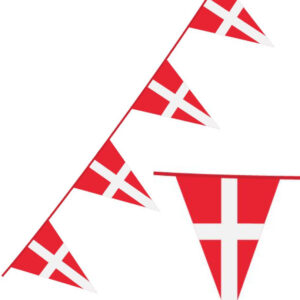 Dansk Flagg Vimpelbanner på 10 Meter