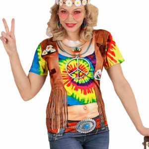 Fotorealistisk Hippie T-skjorte til Dame