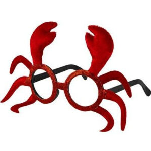 Røde Glitrende Kreps/krabbe-Briller