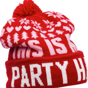 This is My Party Hat - Strikket Lue med Dusk
