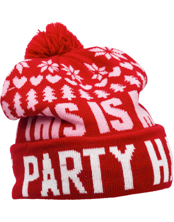 This is My Party Hat - Strikket Lue med Dusk