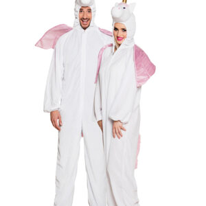 Unicorn Unisex Kostyme i Plysj med Hette