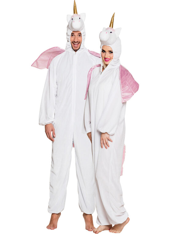 Unicorn Unisex Kostyme i Plysj med Hette