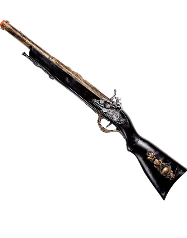 Svart og Gullfarget Piratrifle 56 cm