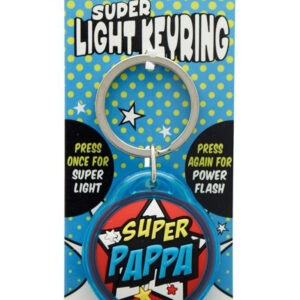 Super Pappa - Nøkkelring med Lys