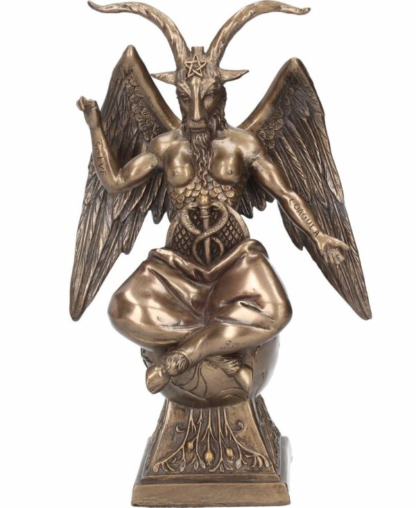 Bronsefarget Baphomet Figur 24 cm