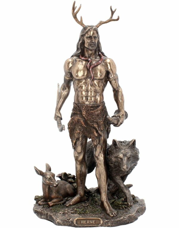 Herne the Hunter and Animals - Bronsefarget Figur 30 cm