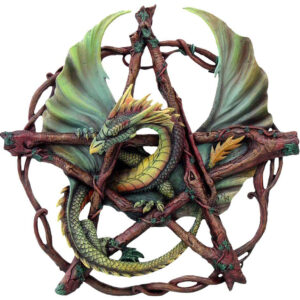 Forest Pentagram Dragon - Dragefigur 32 cm