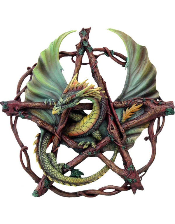 Forest Pentagram Dragon - Dragefigur 32 cm