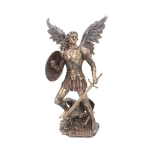 Stor Erkeengel Mikael Figur i Bronse 33 cm