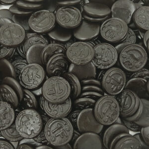 1 kg DeBron Sugarfree Liqurice Coins / Sukkerfri Lakris Mynter