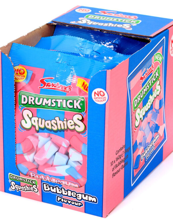 10 stk Swizzels Drumstick Squashies med Tyggegummi Smak - Hel Eske