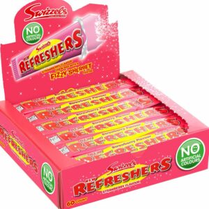 60 stk Swizzels Refreshers Chew Bar med Jordbærsmak 18 gram - Hel Eske