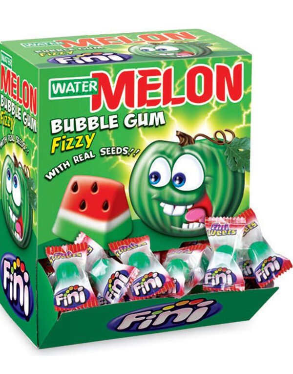 200 stk Fizzy Watermelon / Fini Vannmelon Tyggegummi - Hel Eske