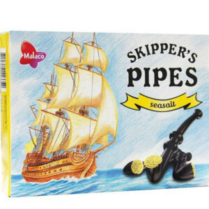 60 stk Skippers Pipes Seasalt / Lakrispipe med Havsaltsmak - Hel Eske
