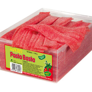 150 stk Haribo Pasta Basta Fizz / Sure Jordbær Vingummi Strimler 1100 gram