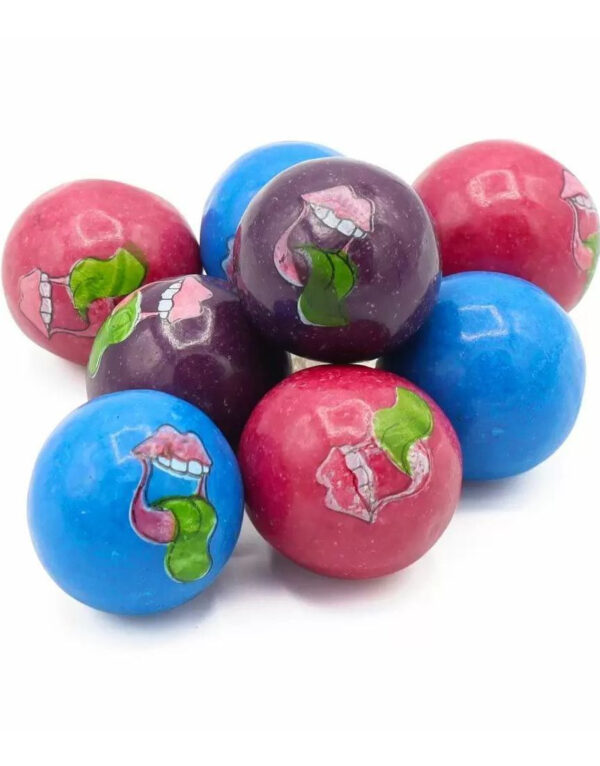 3 kg Zed Tongue Painter Bubblegum - Kjempestor pose med Tyggegummi som Farger Tungen 23-24 mm