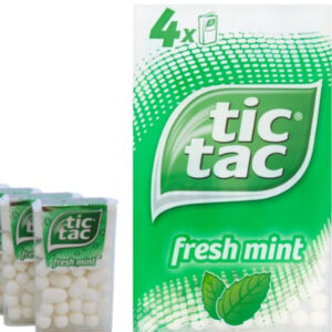 4 stk Tic Tac med Mint Smak 64 gram