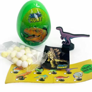 1 stk Dino Hunt 3D Surprise Egg - Egg med Godteri og Leker