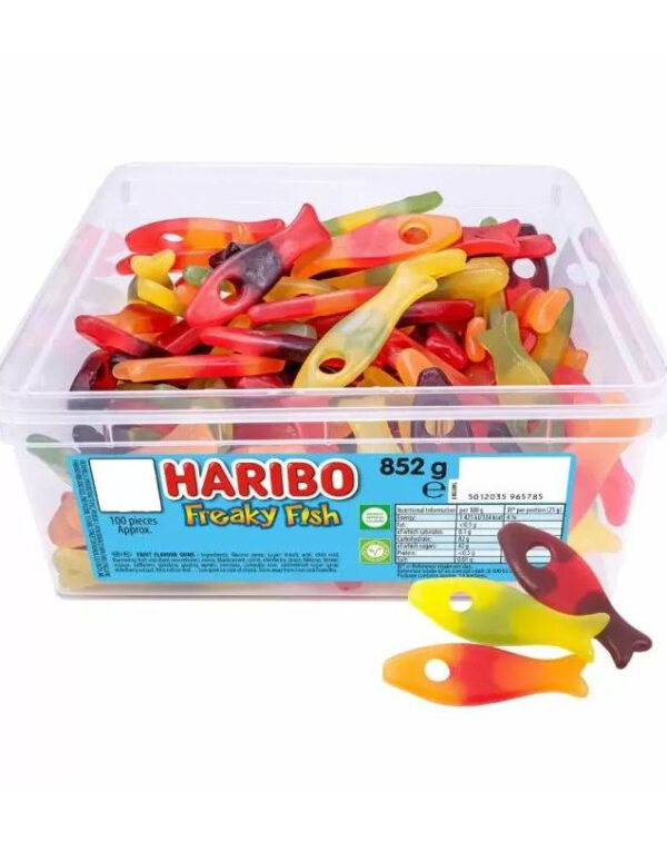 100 stk Haribo Freaky Fish - Boks med Vingummi Fisker