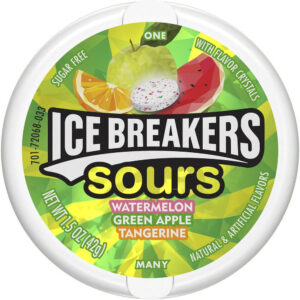 Ice Breakers Sours Fruit - Sukkerfrie Sukkertøy med Sure Fruktsmaker 42 gram (USA Import)