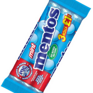 3 stk Ruller Mentos med Mintsmak 114 gram