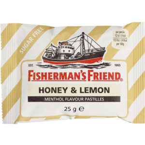 Sukkerfri Fisherman's Friend med Smak av Honning & Sitron