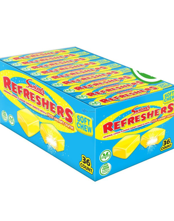 36 stk Swizzels Refreshers Chew Blocks med Sitronsmak