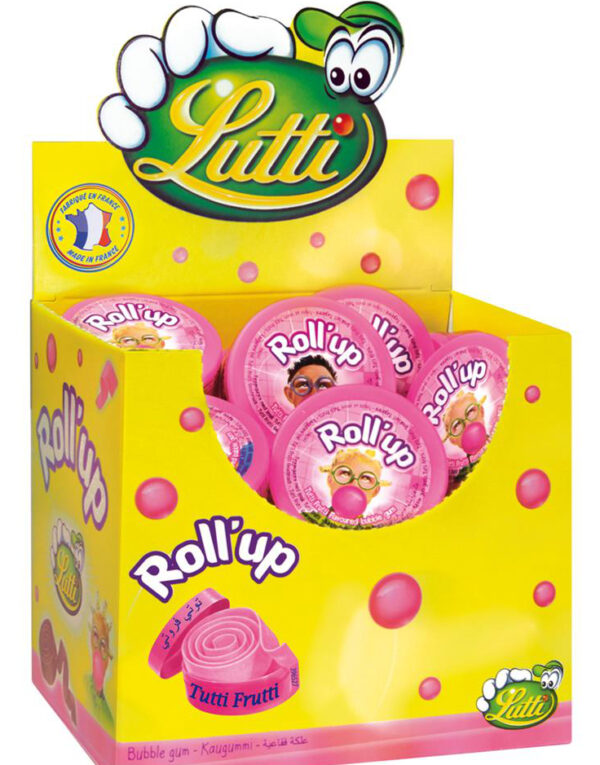 24 stk Lutti Roll Up Tyggegummi med Tutti Frutti Smak