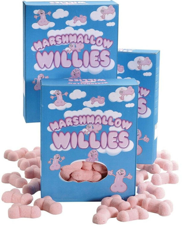 Marshmallow Willies - Eske med Penisformede Skumgodterier 140 gram