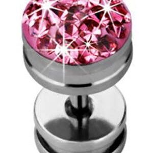 Glitter Stone in Pink - Fake Piercing