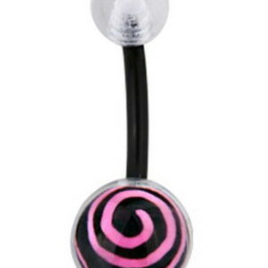 Hypnotize Me Navlepiercing - Svart/Rosa