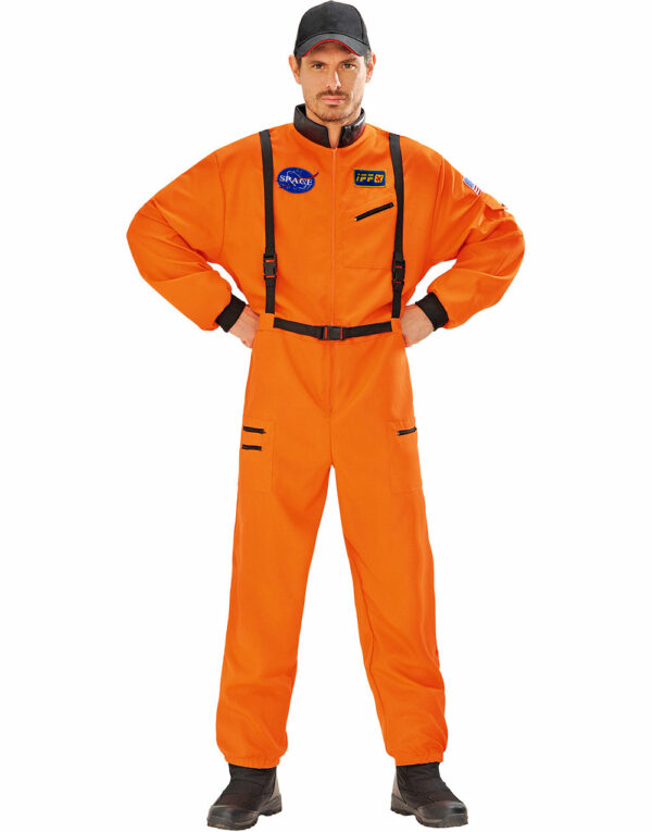 Orange Astronautkostyme til Mann