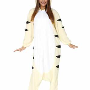 Beige Katt Kigurumi Unisex Kostyme